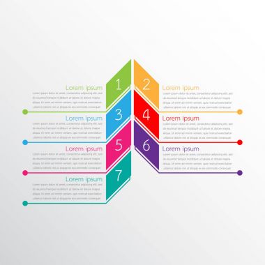 Detaylı raporlar için kullanılan vektör bilgi şablonları. 7 konunun hepsi.