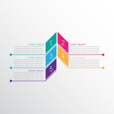 Detaylı raporlar için kullanılan vektör bilgi şablonları. 5 konunun hepsi.