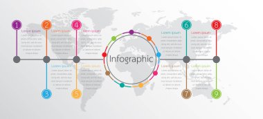 Detaylı raporlar için kullanılan vektör bilgi şablonları. Tüm 9 başlık.