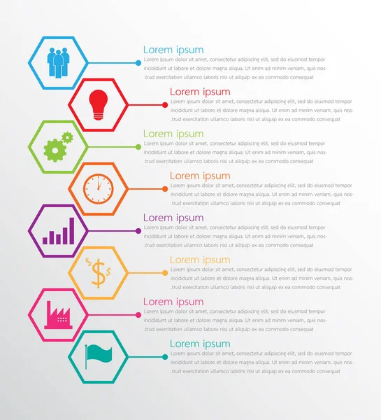 Detaylı raporlar için kullanılan vektör bilgi şablonları. 8 konunun hepsi.