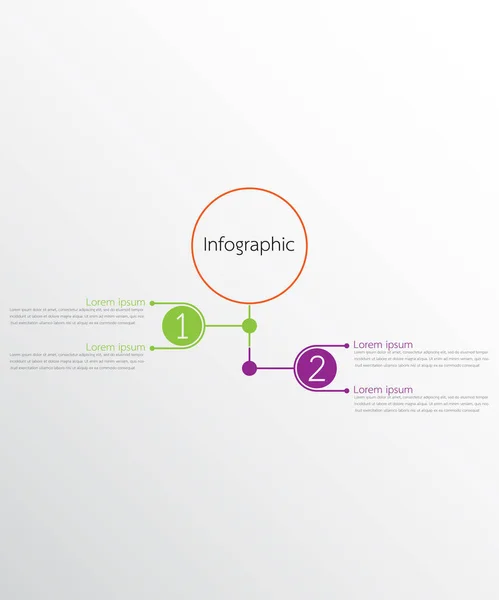 Modèles d'infographie vectorielle utilisés pour les rapports détaillés. Tous les 2 sujets . — Image vectorielle