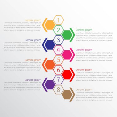 Detaylı raporlar için kullanılan vektör bilgi şablonları. 8 konunun hepsi.