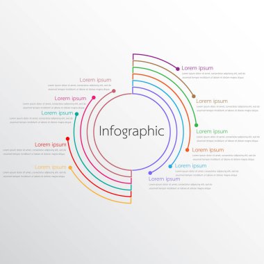 Detaylı raporlar için kullanılan vektör bilgi şablonları. Tüm 11 başlık.