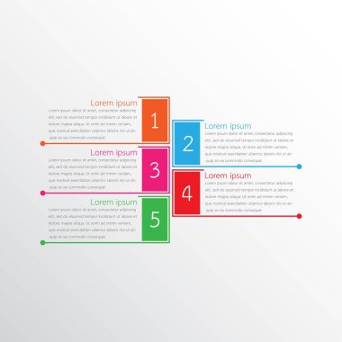 Detaylı raporlar için kullanılan vektör bilgi şablonları. 5 konunun hepsi.