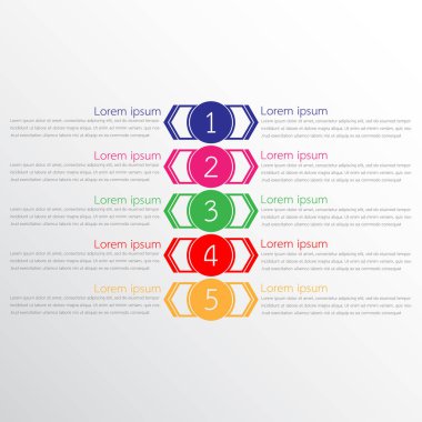 Detaylı raporlar için kullanılan vektör bilgi şablonları. 5 konunun hepsi.