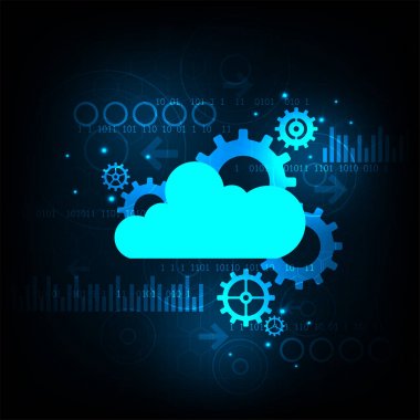 Teknoloji ve mühendislik şeklinde bulut.