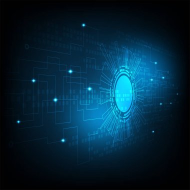 Vektör teknoloji kavramı içinde elektronik devre.