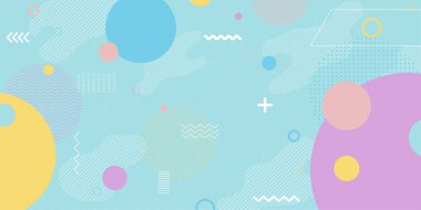 Geometrik şekillerden yaratılan vektör soyut renk arkaplanı.