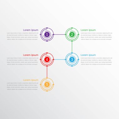 Detaylı raporlar için kullanılan vektör bilgi şablonları. 5 konunun hepsi.