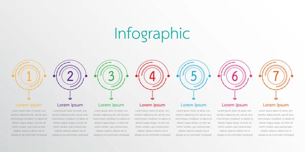 Modelos Infográficos Vetoriais Usados Para Relatórios Detalhados Todos Tópicos — Vetor de Stock