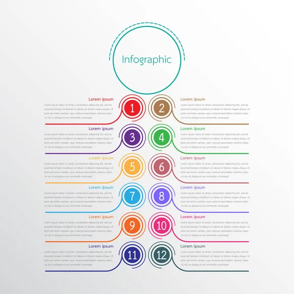 Vektor Infografik Vorlagen Für Detaillierte Berichte Alle Themen — Stockvektor