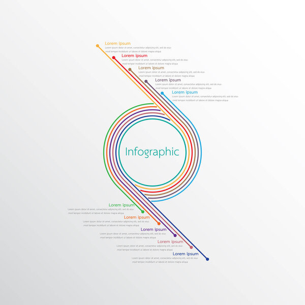 Vector infographic templates used for detailed reports. All 10 topics.