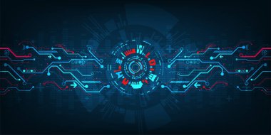 Teknoloji kavramları olan bir arayüz.