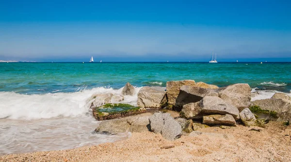 Meeresküste in Badalona — Stockfoto