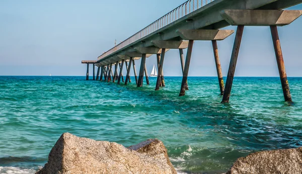 Litorale a Badalona — Foto Stock