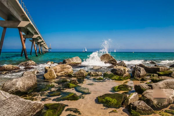 Meeresküste in Badalona — Stockfoto