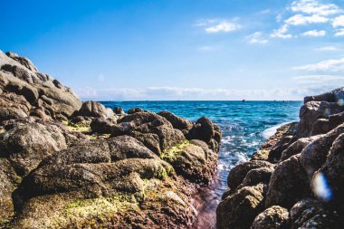 Deniz manzarası, Costa Brava, Katalonya, İspanya