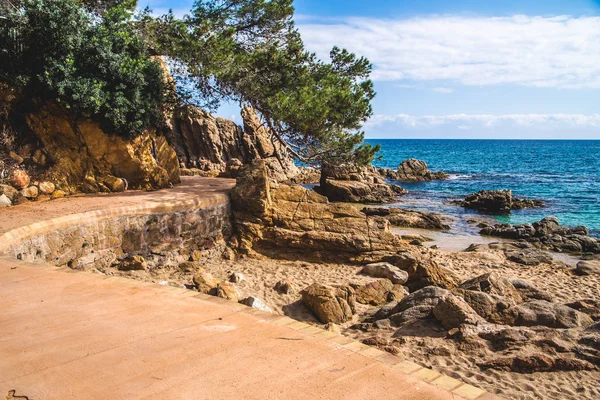 Zeegezicht Costa Brava Catalonië Spanje — Stockfoto