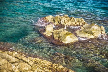Deniz manzarası, Costa Brava, Katalonya, İspanya