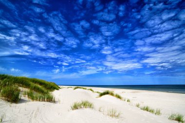 Kıyı kumulları plaj deniz, panorama