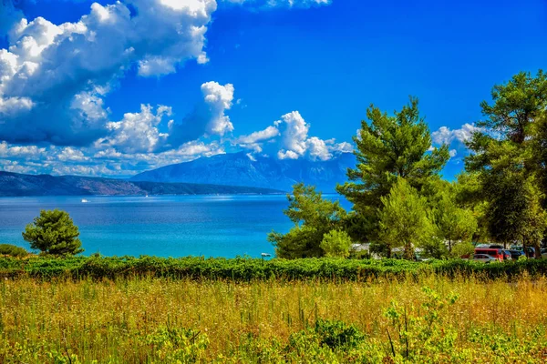 Beautiful landscape of Croatia, Croatia coast, sea and mountains. Panorama