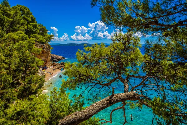 Beautiful Landscape Croatia Croatia Coast Sea Mountains Panorama — Stock Photo, Image