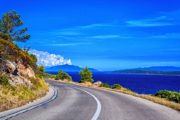 Beautiful landscape of Croatia, Croatia coast, sea and mountains. Panorama