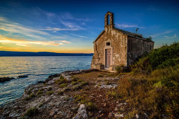 Hermoso Paisaje Croacia Costa Croacia Mar Montañas Panorama — Foto de Stock