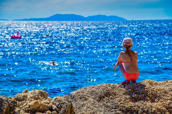 Hermoso Paisaje Croacia Costa Croacia Mar Vacaciones Panorama — Foto de Stock