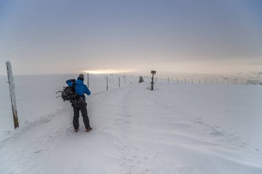 Kış Karkonosze Dağları, Panorama'nın güzel manzara