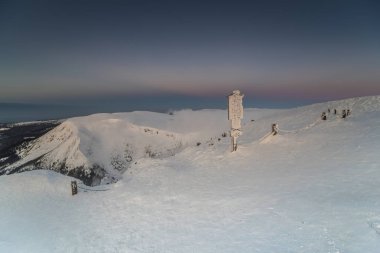 Kış Karkonosze Dağları, Panorama'nın güzel manzara