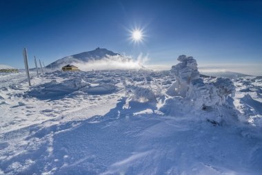 Kış Karkonosze Dağları, Panorama'nın güzel manzara