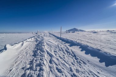Kış Karkonosze Dağları, Panorama'nın güzel manzara