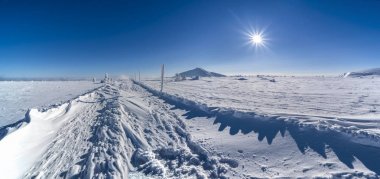 Kış Karkonosze Dağları, Panorama'nın güzel manzara