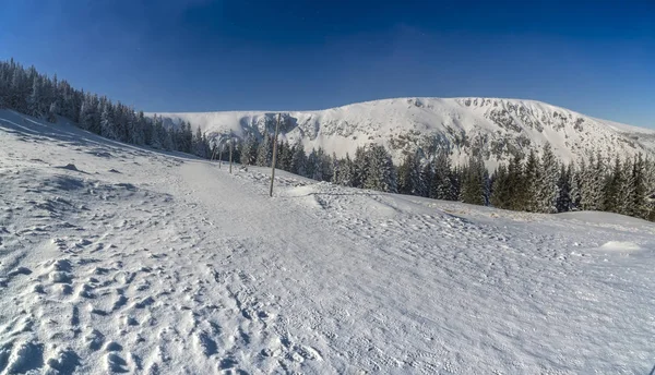 Hermoso Paisaje Invierno Karkonosze Montañas Panorama —  Fotos de Stock