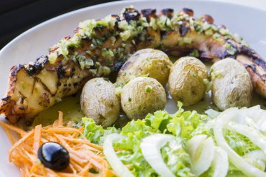  Sebzelerle Izgara ahtapot