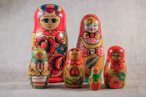 Russian doll. Matryoshka for the background.