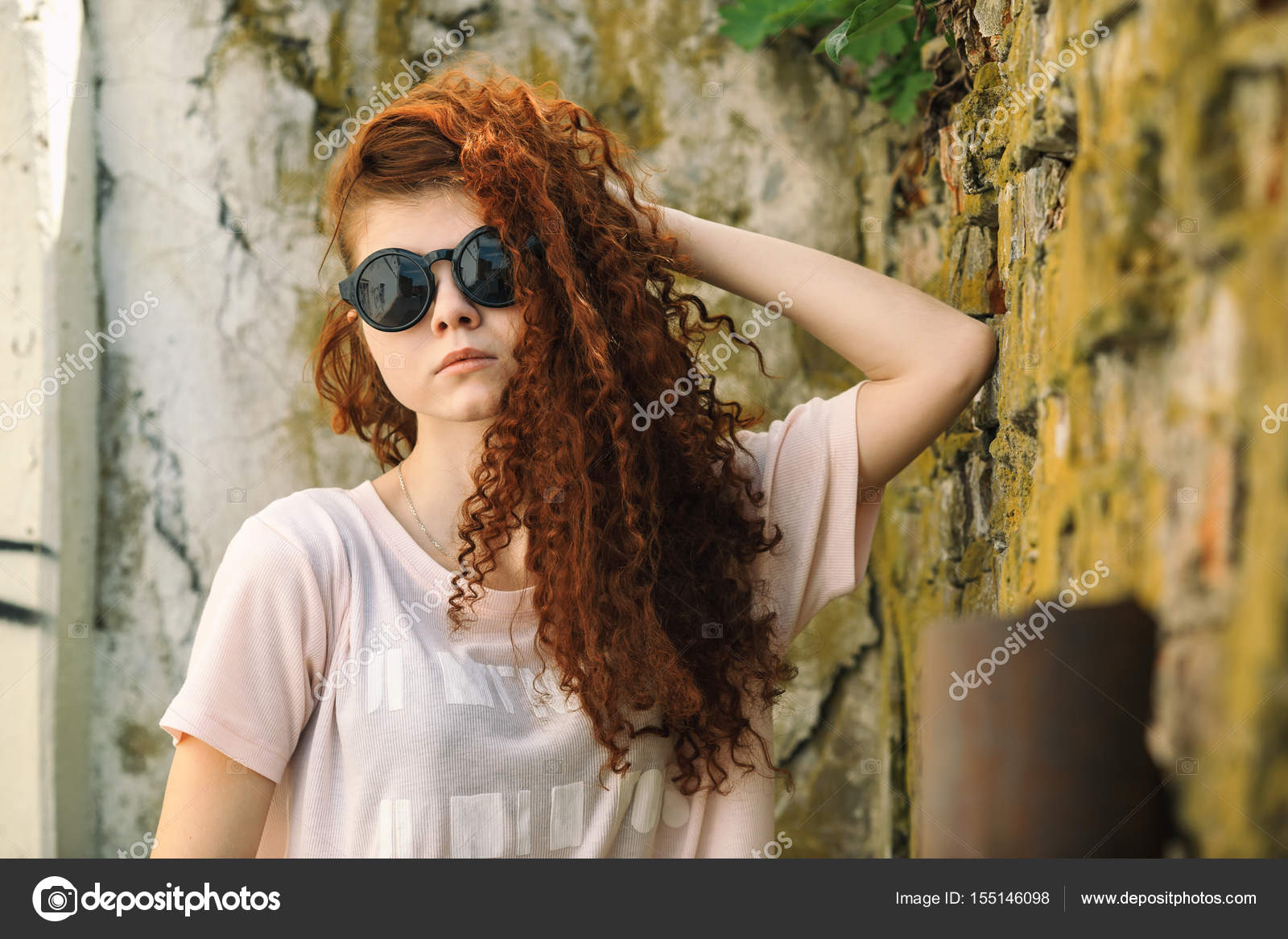 Beautiful Teenager Outdoor Portrait Of A Pretty Young White Girl