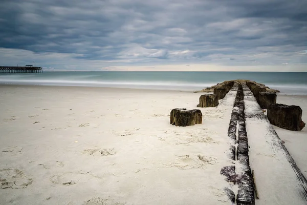 Pachwiny Pięknej Plaży Oceanu Atlantyckiego Południowej Karolinie — Zdjęcie stockowe