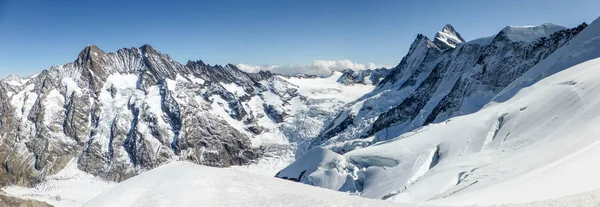 Πανόραμα Της Πανέμορφο Ορεινό Τοπίο Στις Ελβετικές Άλπεις Κοντά Στο — Φωτογραφία Αρχείου