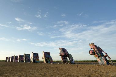 Amarillo Teksas'da Cadillac Ranch
