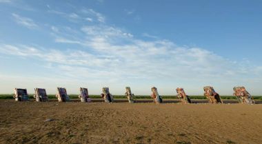 Amarillo Teksas'da Cadillac Ranch