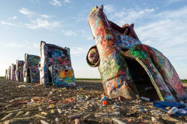 Amarillo Teksas'da Cadillac Ranch