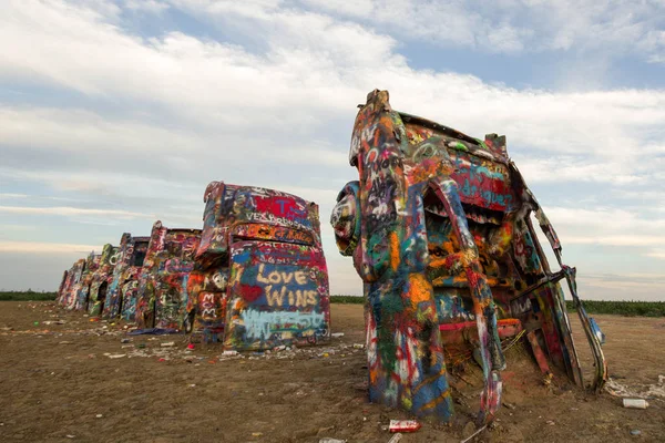 Amarillo Texas Eua Julho 2016 Instalação Cadillac Ranch Art — Fotografia de Stock