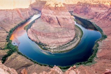 Horseshoe Bend and the Colorado River near Page in northern Arizona clipart