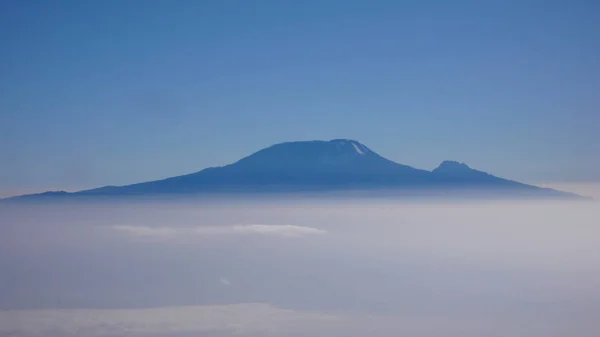 Mount Kilimanjaro Sea Clouds Early Morning — Stock Photo, Image