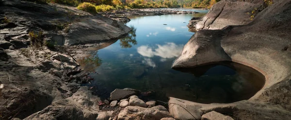 Paisaje Del Río Montaña Otoño Vermont Nueva Inglaterra —  Fotos de Stock