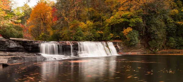 Beautiful Hooker Falls Appalachians Western North Carolina Autumn — Stock Photo, Image