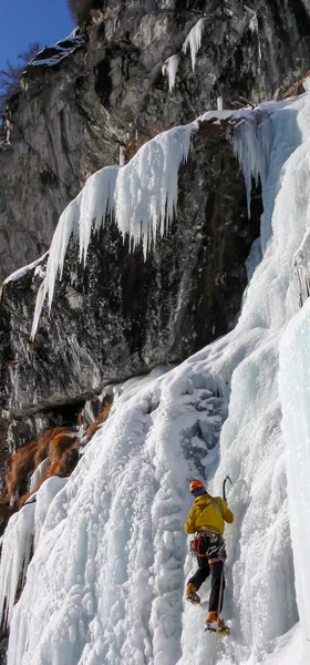 Escalada Invierno Profundo Los Alpes —  Fotos de Stock
