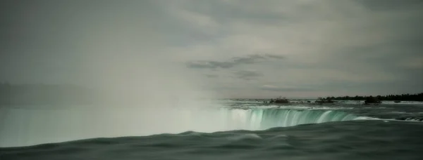 panorama view form above of Horseshoe Falls in Niagara Falls State Park